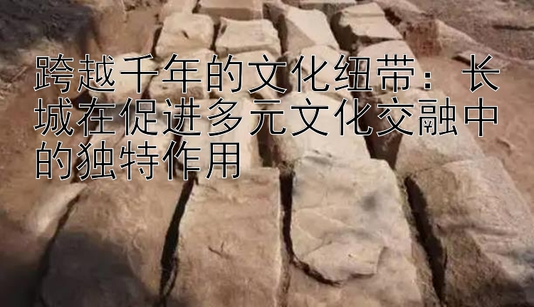 跨越千年的文化纽带：长城在促进多元文化交融中的独特作用